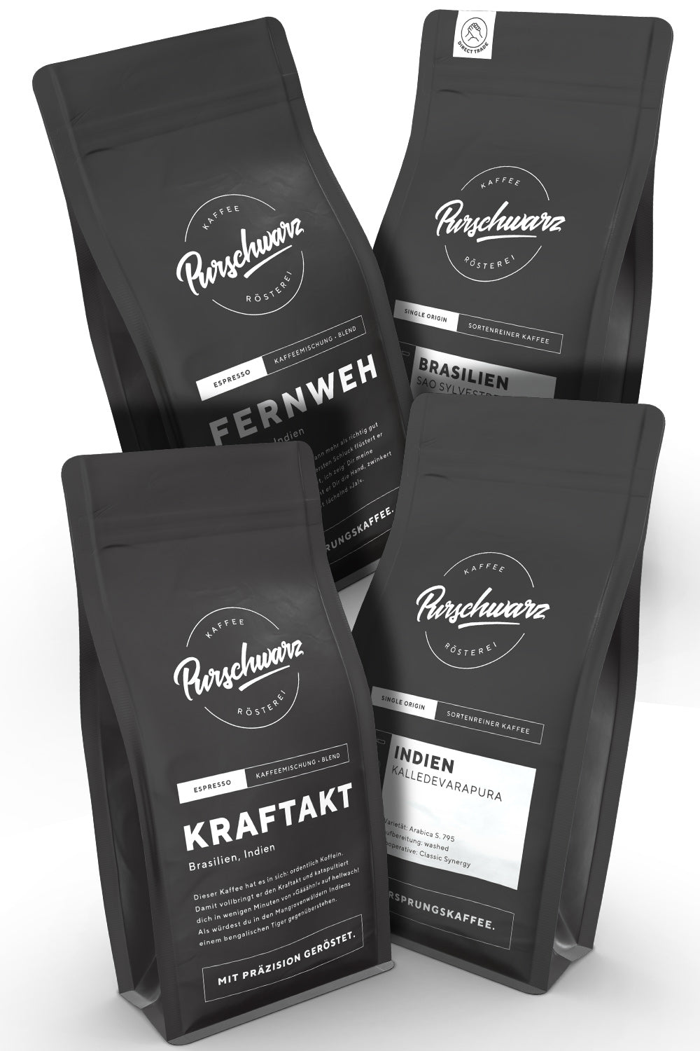 Vollautomaten & Espresso 4er Probierset - Säurearme Kaffees
